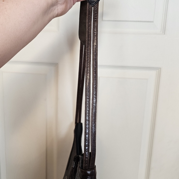 Vintage James Culver Tubac Croc Leather Southwestern Concho Purse - Picture 7 of 10